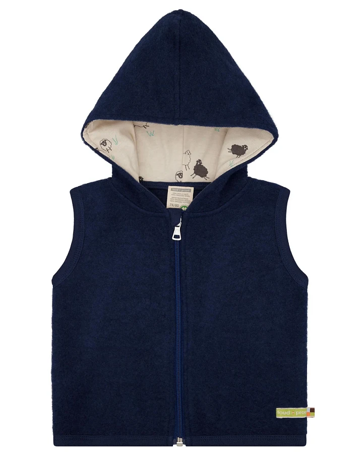 loud + proud - Wollfleece-Weste ultramarin