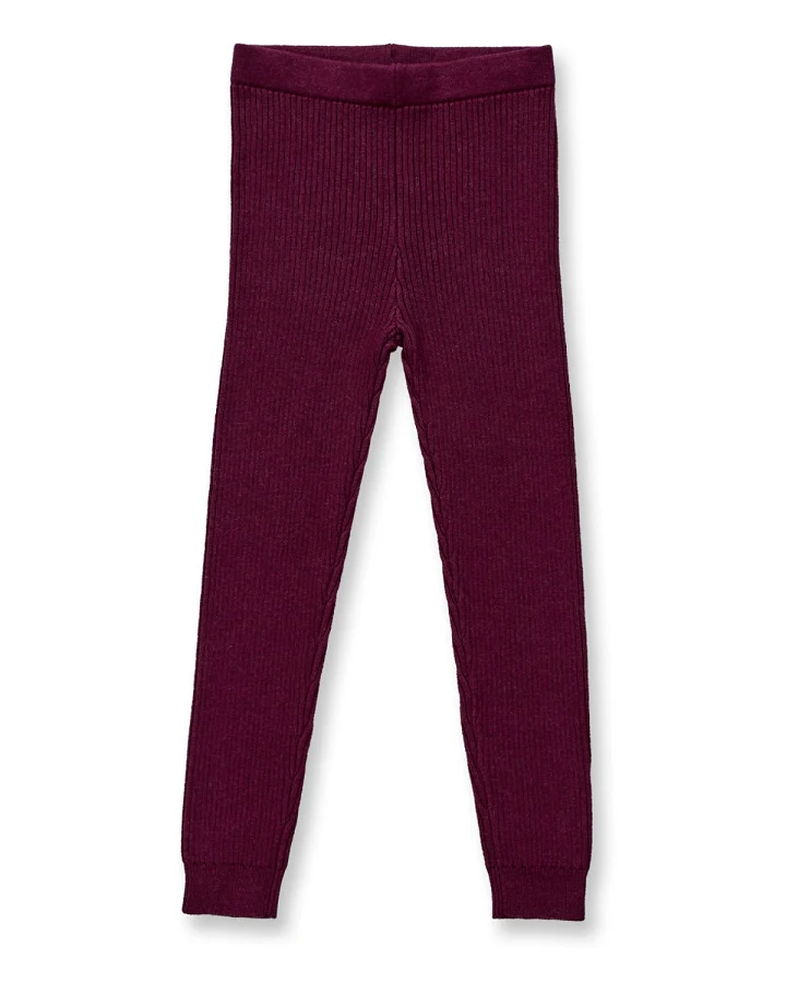 Sense Organics - Strick-Leggings bordeaux