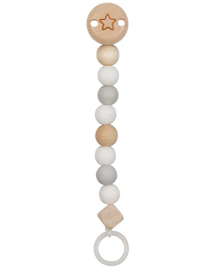 goki baby - Schnullerkette "Stern" grau