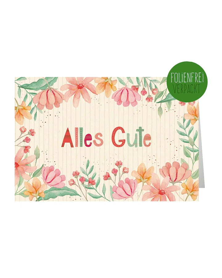 Skorpion - Karte "Alles Gute" Floral