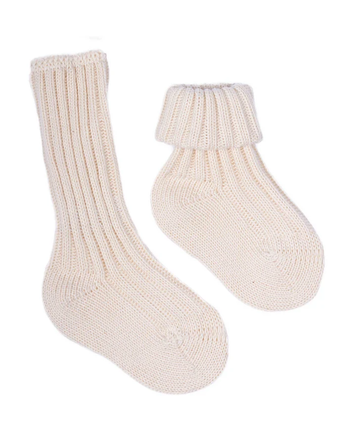 Grödo Strumpfwaren - Baby Stricksocken natur