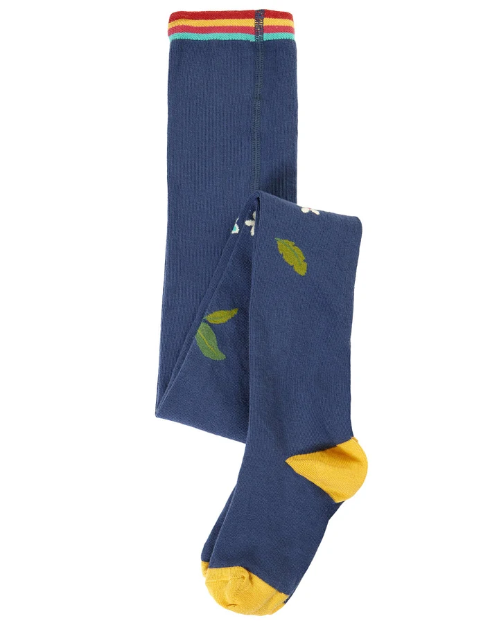 Frugi - Strumpfhose "Happy Days" dunkelblau