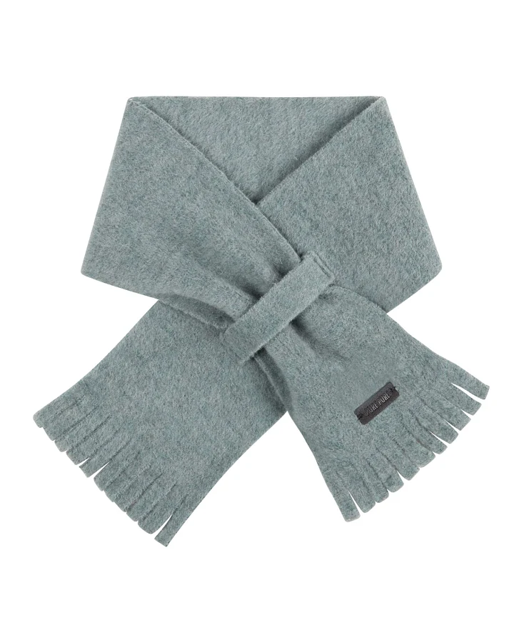Pure Pure by Bauer - Fleece-Kinderschal mit Wolle salbei