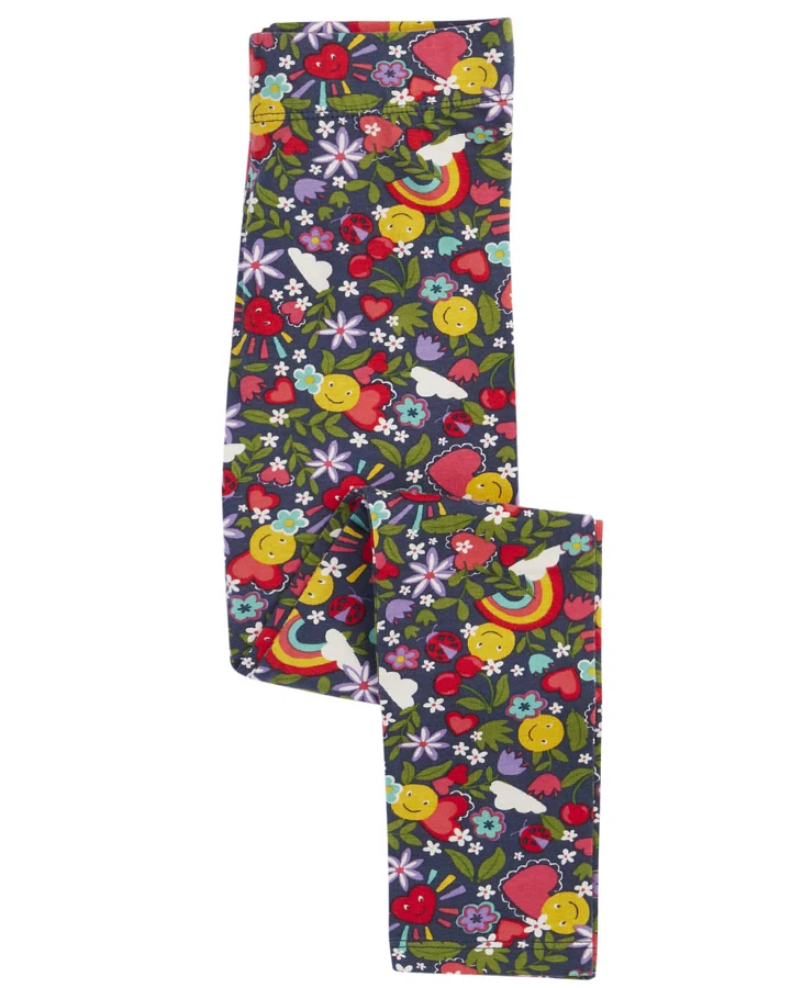 Frugi - Leggings "Happy Days" dunkelblau