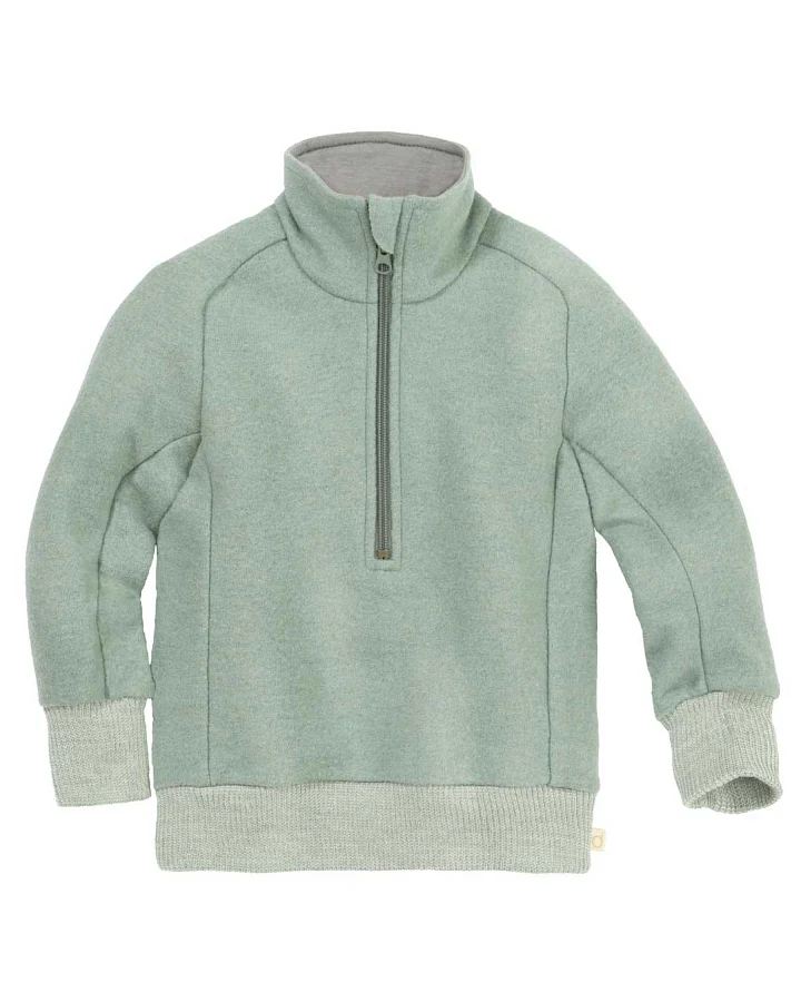 Disana - Leichter Walk-Pullover "Troyer" jade