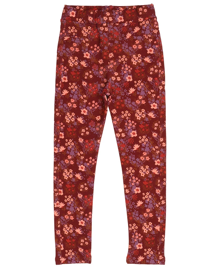 Walkiddy - Leggings "Secret Garden" bordeaux-mauve