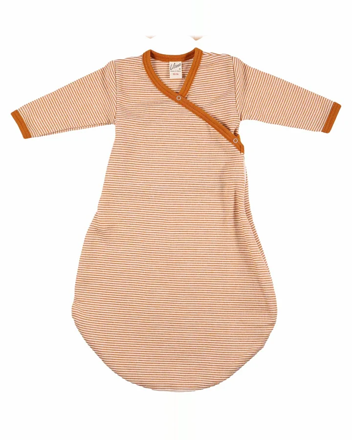 Lilano - Wickelsack Wolle Seide curry Ringel