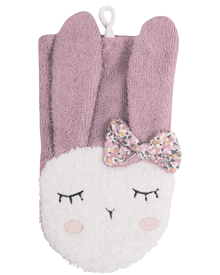 kikadu - Waschlappen Hase Rosé