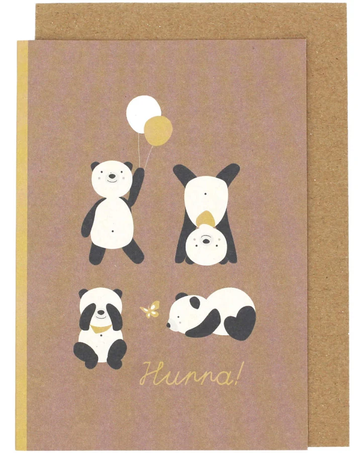 ava&yves - Geburtskarte Pandas rost