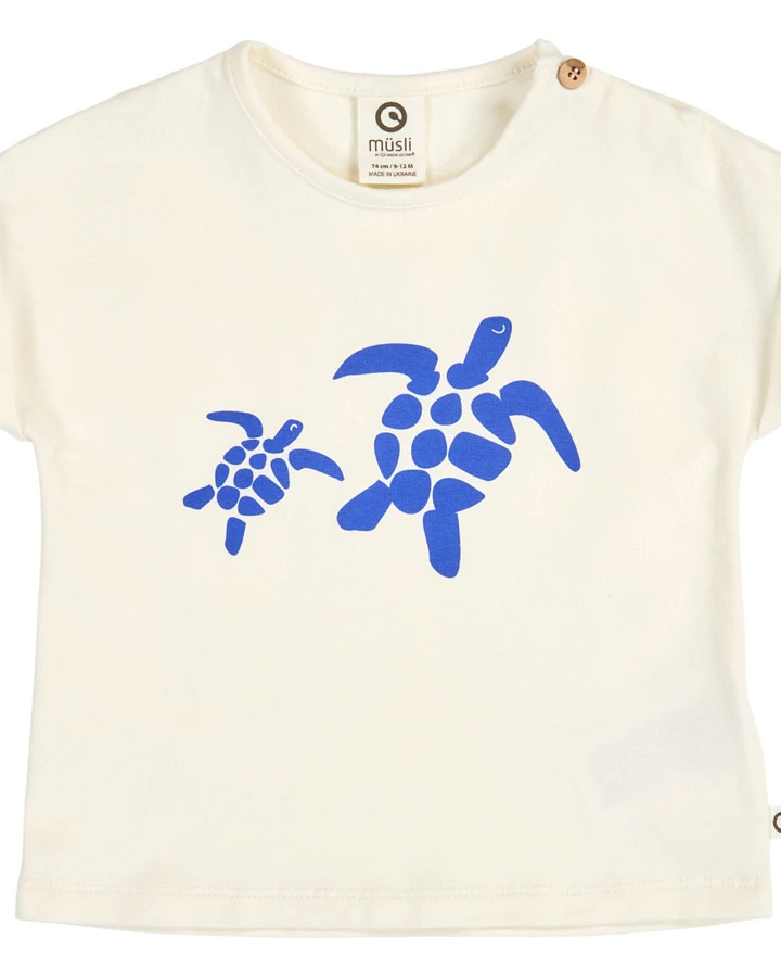 Müsli - Kurzarmshirt „Turtle“ creme