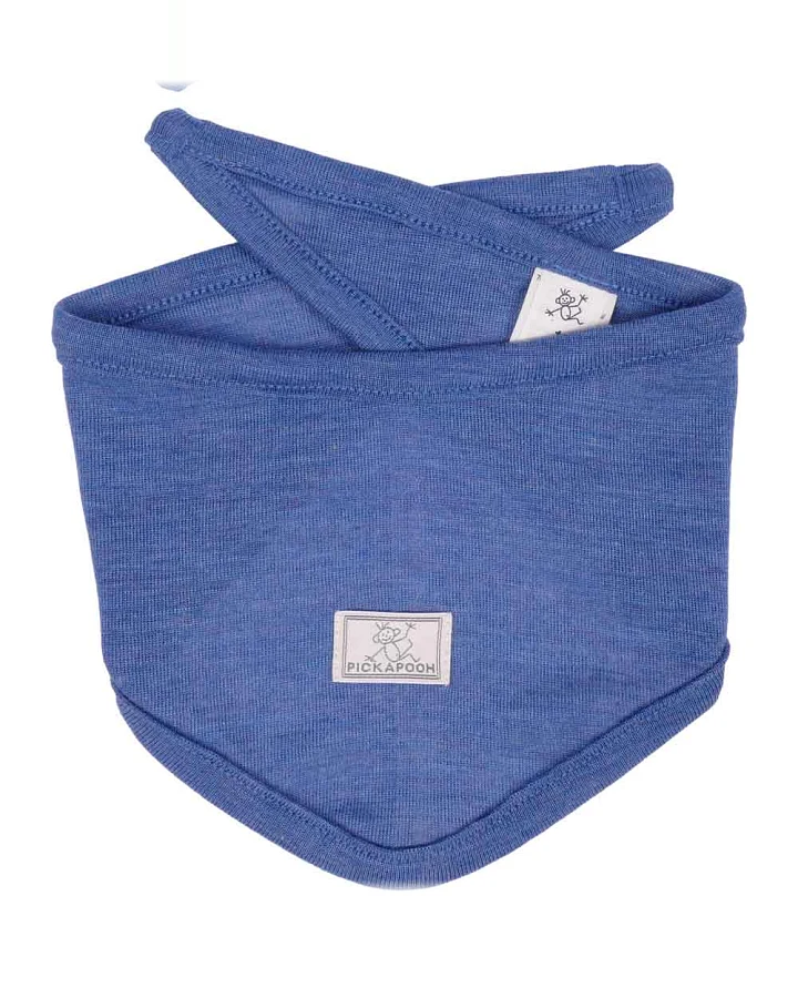 Pickapooh - Dreieckstuch Wolle-Seide jeans blau