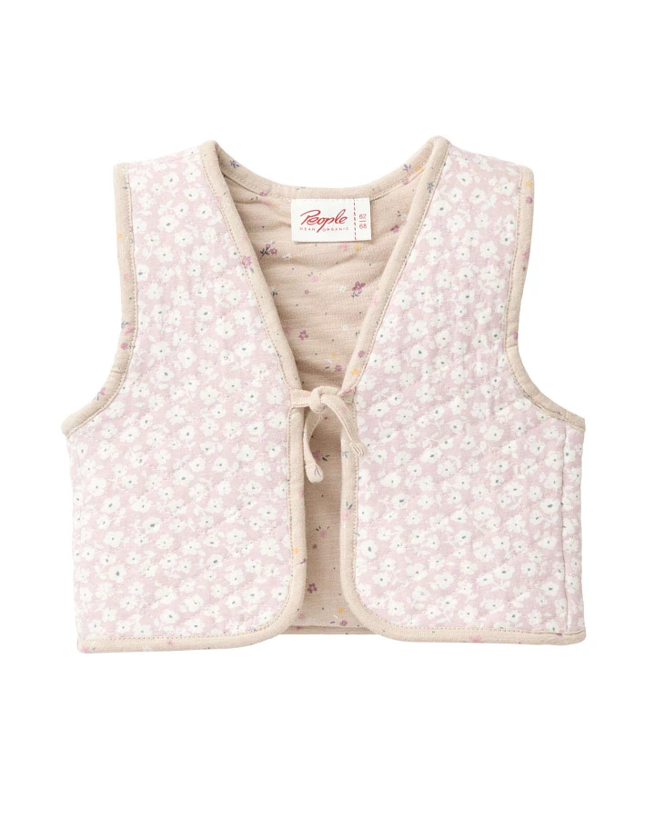 People Wear Organic - Wende-Steppweste "Veilchen" hellrosa