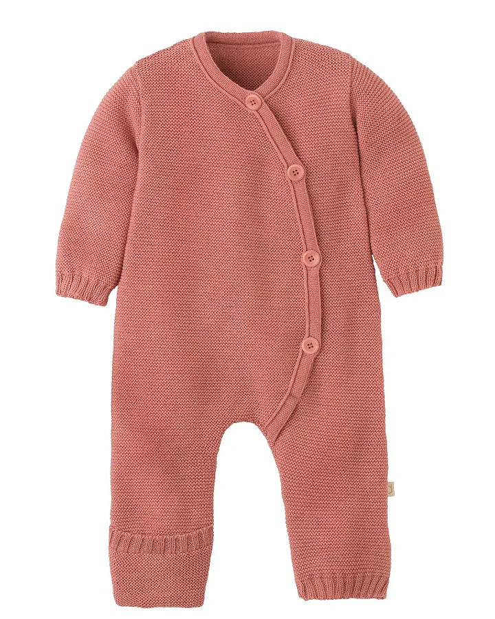 Disana - Strick-Overall Merinowolle softpink