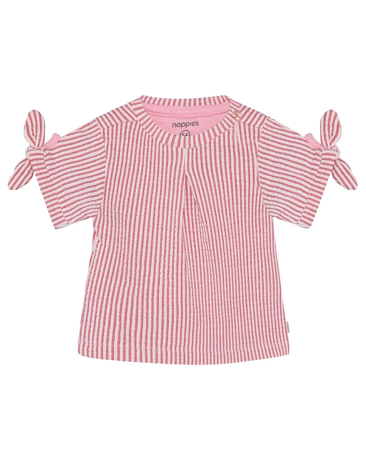 Noppies - T-Shirt mit Schleifen rot-weiß