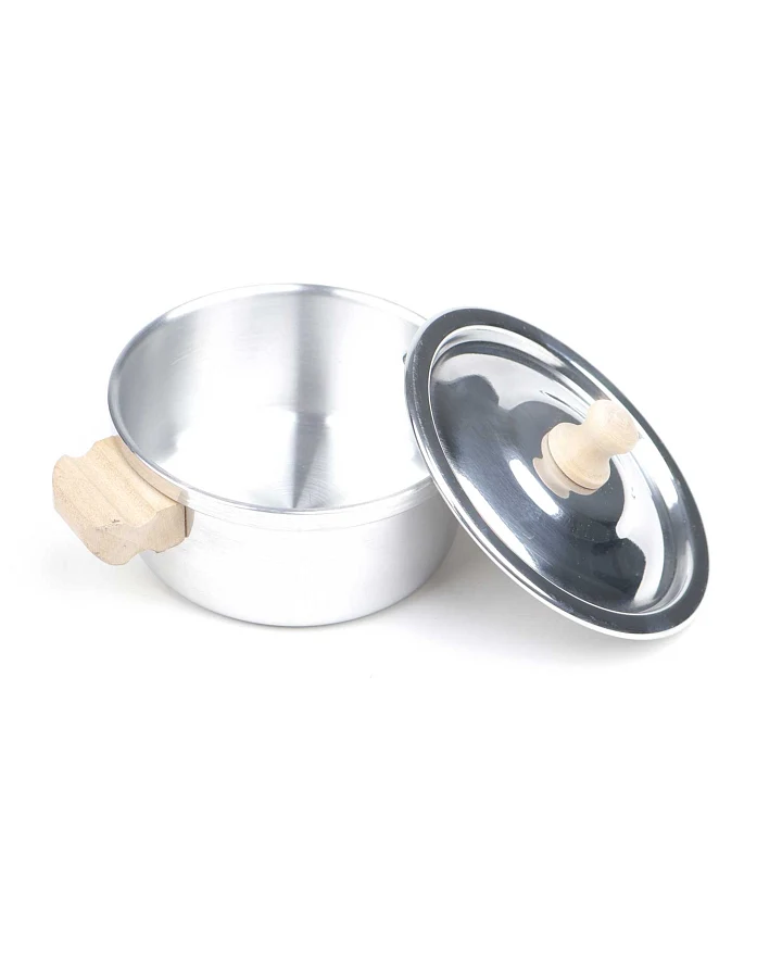 Glückskäfer - Henkeltopf aus Aluminium mit Holzgriff