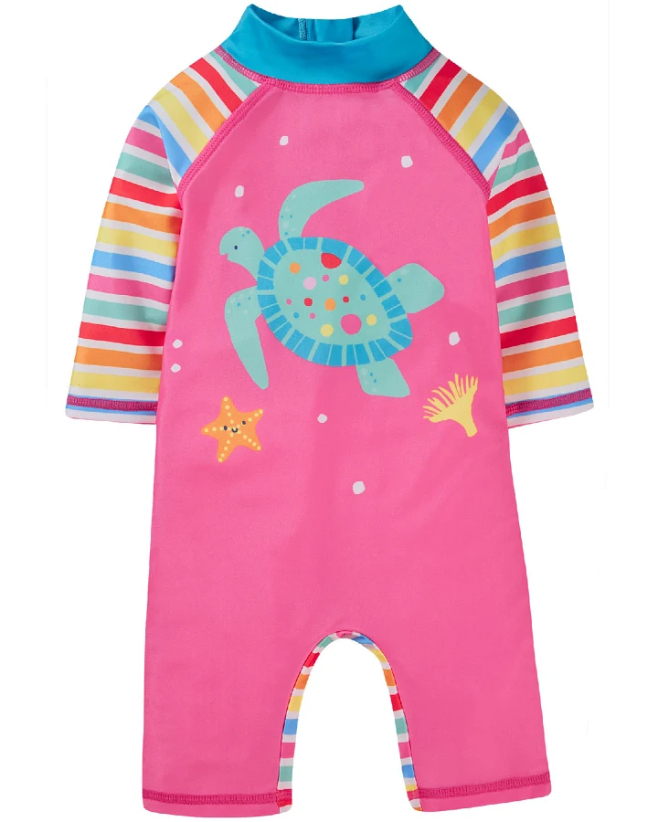 Frugi - Schwimmanzug "Schildkröte" pink UPF 40+