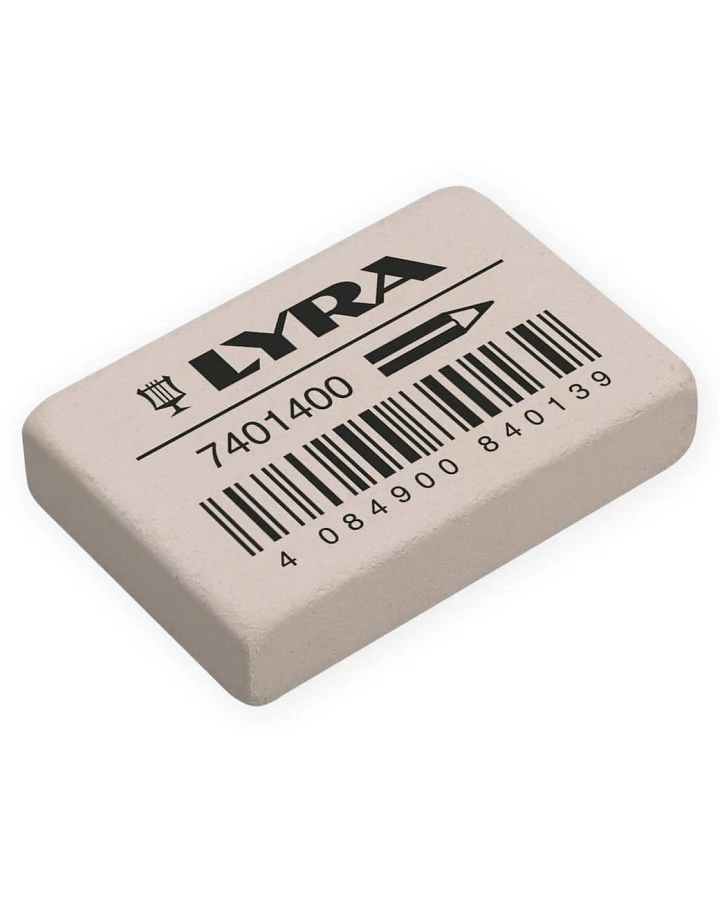 Lyra - Radiergummi Naturkautschuk, weiß