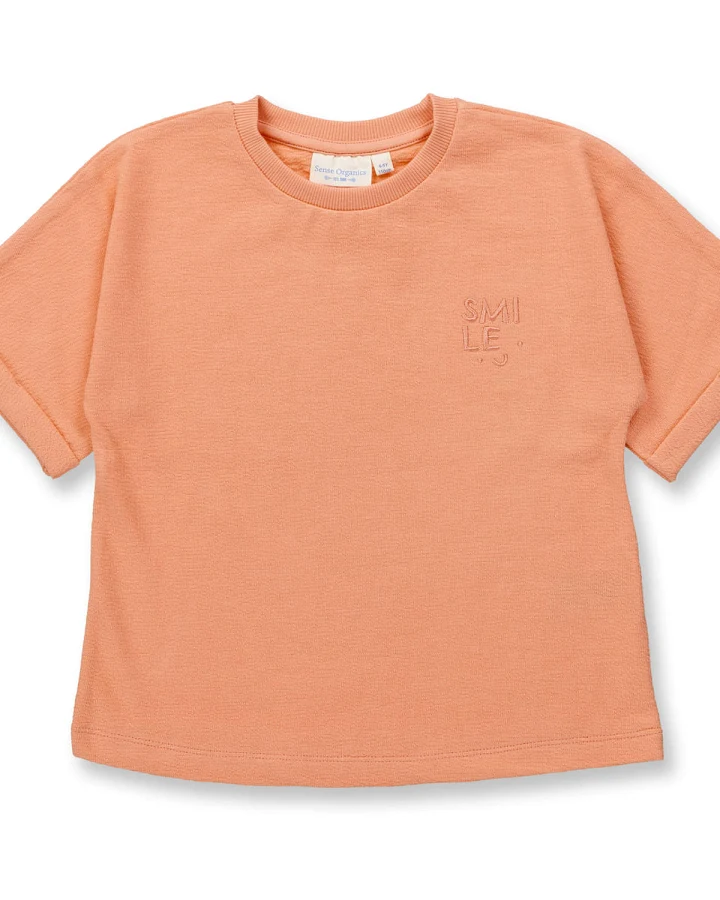 Sense Organics - T-Shirt Slub-Terry pfirsichorange