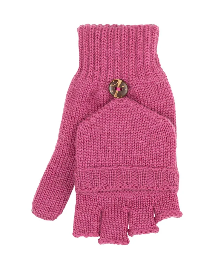 Pure Pure by Bauer - Kinder-Halbfingerhandschuh Merinowolle dusty-pink 3