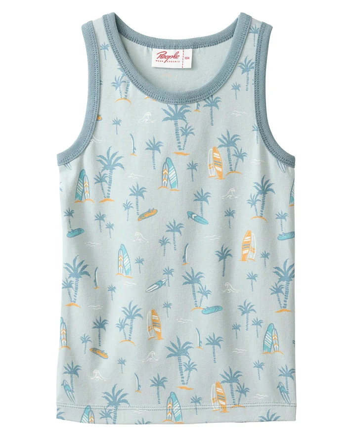 People Wear Organic - Unterhemd "Surfing" blaugrau
