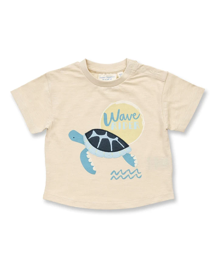 Sense Organics - T-Shirt "Schildkröte" hellbeige