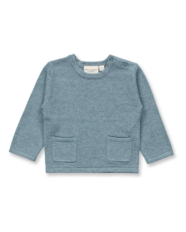 Sense Organics - Feinstrick-Pullover sage melange
