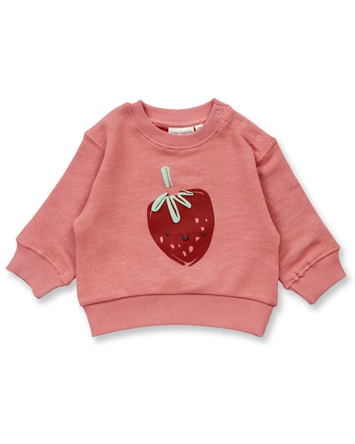 Sense Organics - Sweatshirt "Erdbeere" peach