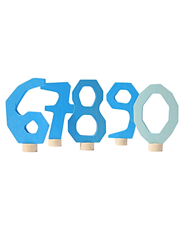 Grimms - Stecker Waldorfzahlen 6-9 und 0 blau