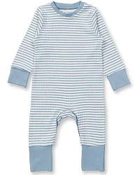 Produktseite: Sense Organics - Ripp-Strampler geringelt light denim