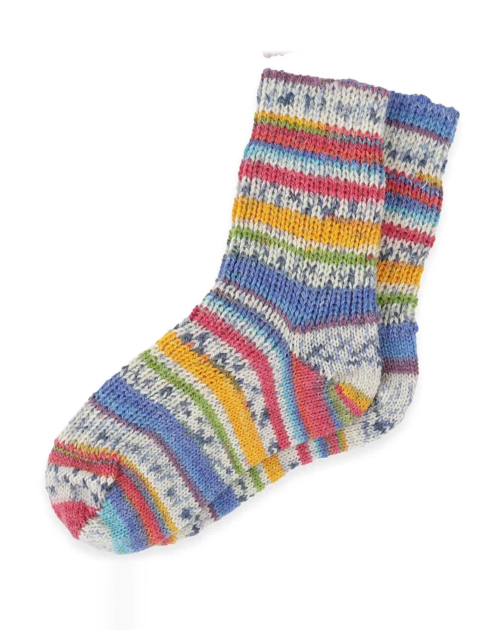 Grödo Strumpfwaren - Wollsocken Kind bunt meliert 27-28