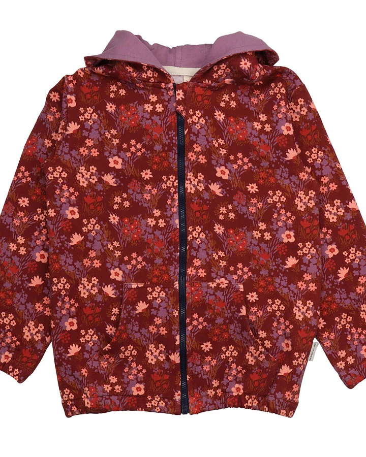 Produktseite: Walkiddy - Sweat-Jacke "Secret Garden" bordeaux-mauve
