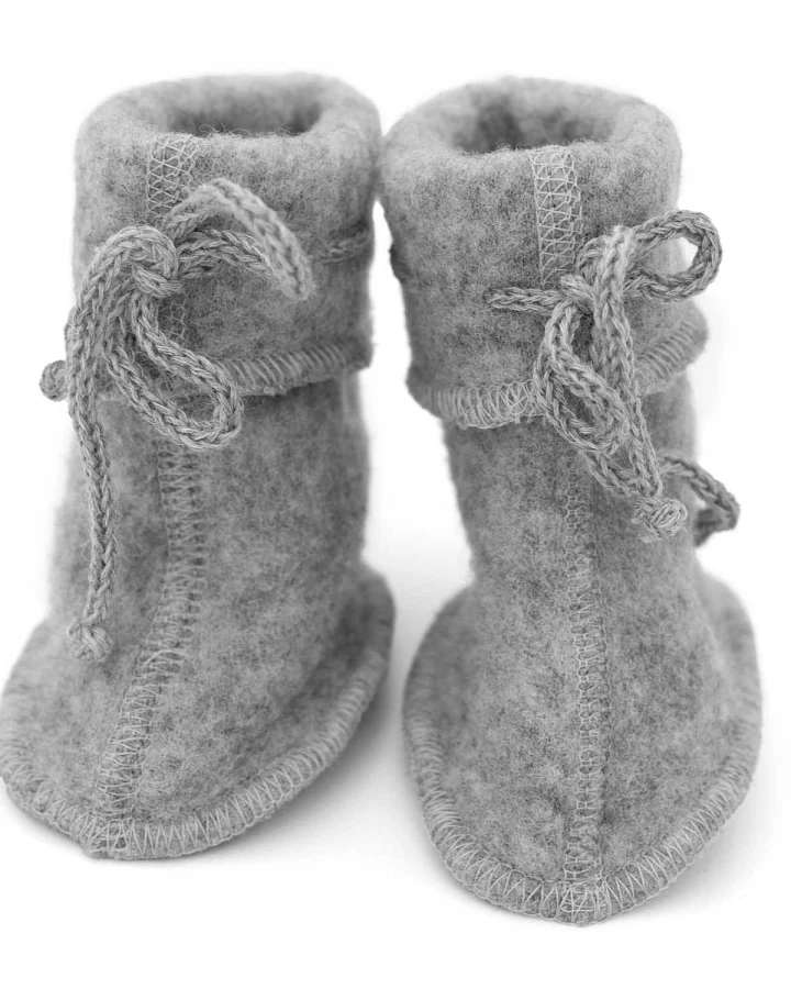 Engel - Babyschühchen Wollfleece grau Gr. 1