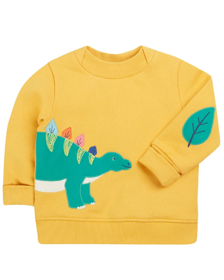 Frugi - Sweatshirt "Dinosaurier" gelb