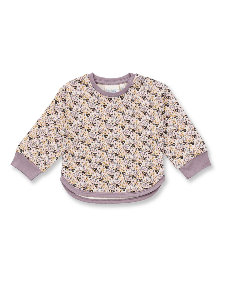 Sense Organics - Sweatshirt "Streublumen" mauve-creme