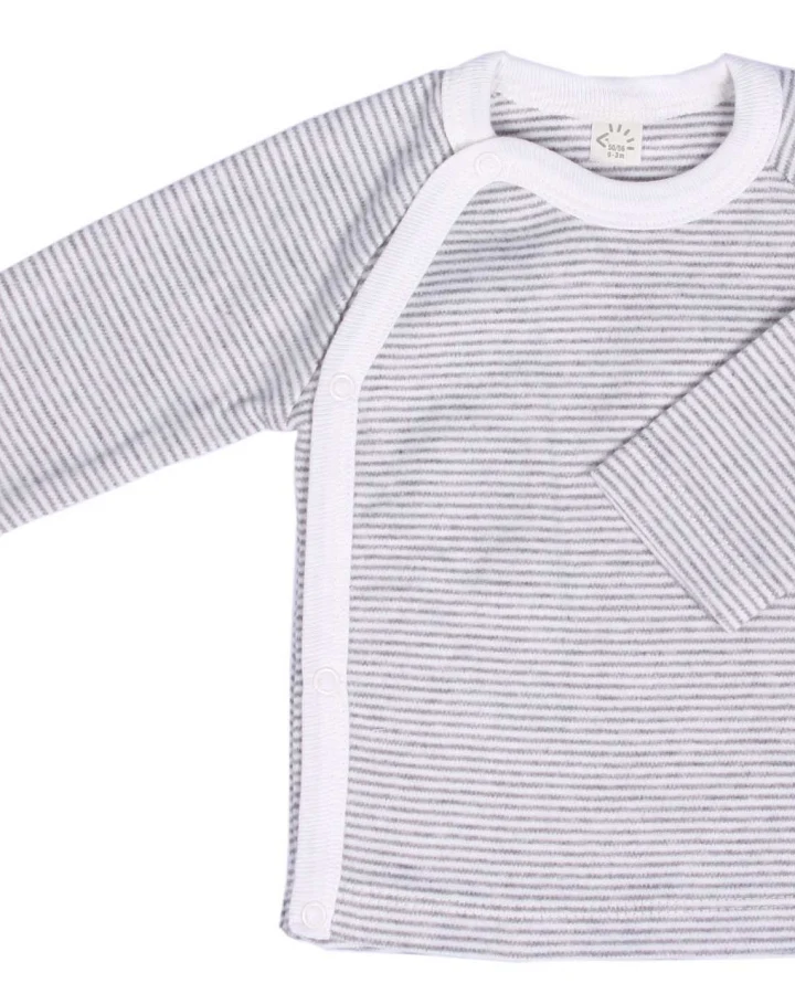 iobio - Wickelshirt grau gestreift