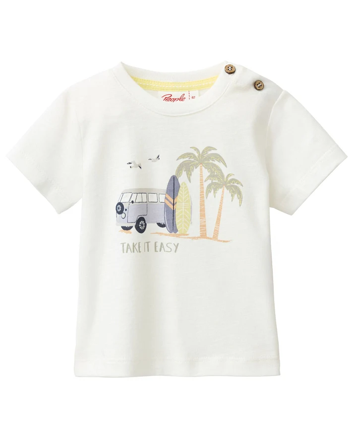 People Wear Organic - T-Shirt "Strand" weiß