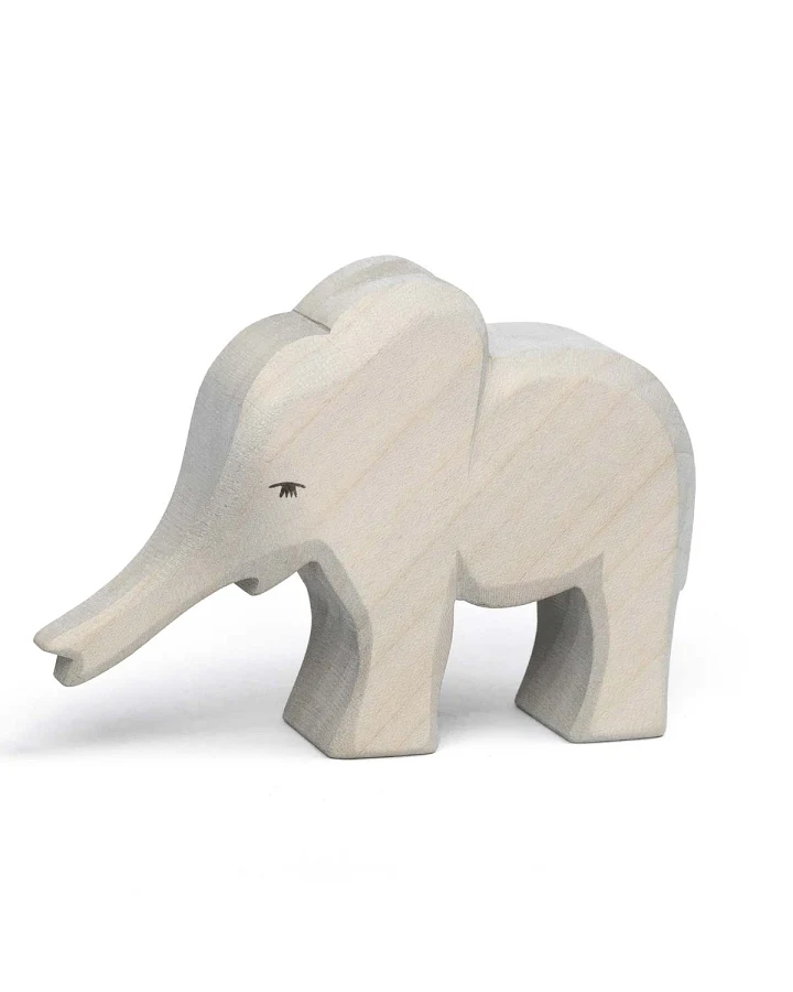 Ostheimer - Holztier Elefant klein Rüssel gestreckt