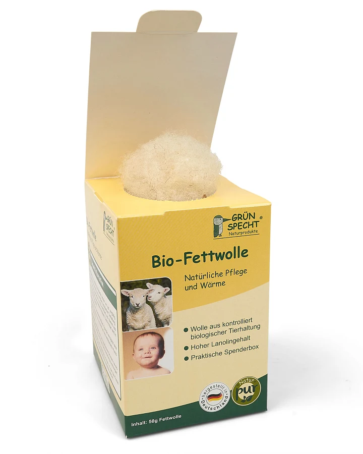 Grünspecht - Bio Fettwolle, 50 g
