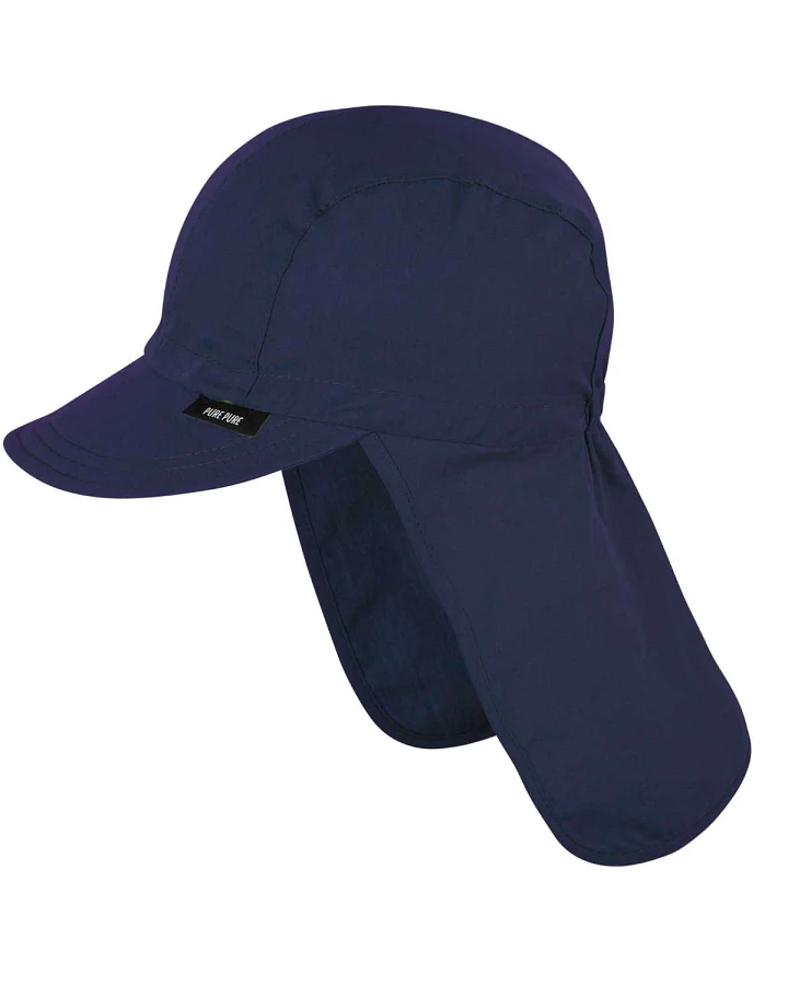 Pure Pure by Bauer - Schirm-Sonnenhut UV mit Nackenschutz navy