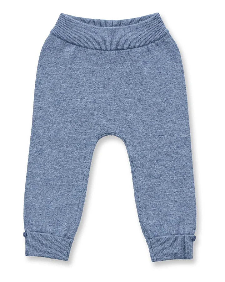 Sense Organics - Strick-Babyhose denim melange