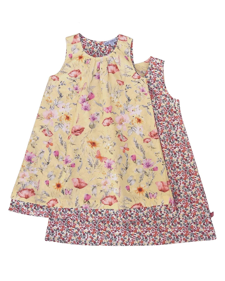 Enfant Terrible - Wende-Kleid "Blumen" hellgelb