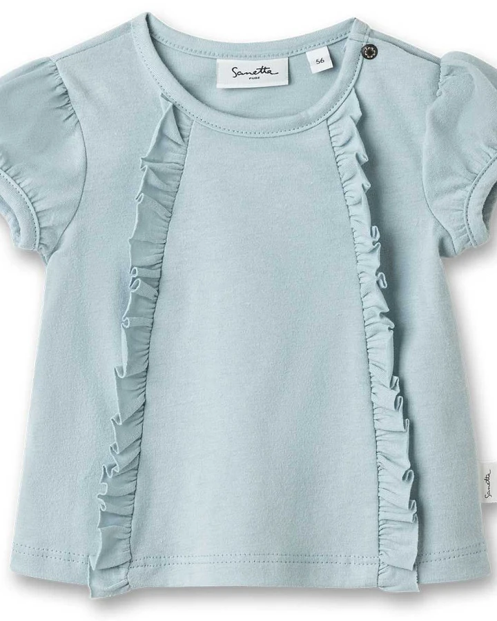 Sanetta Pure - T-Shirt gerüscht hellblau