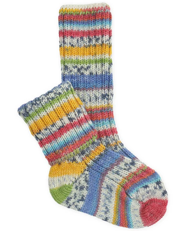 Grödo Strumpfwaren - Wollsocken Baby bunt meliert