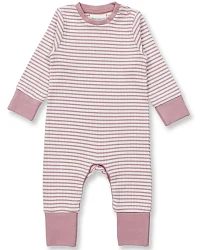 Produktseite: Sense Organics - Ripp-Strampler geringelt dusty rose