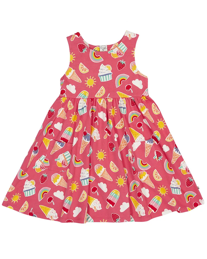 Frugi - Sommerkleid "Icecream" himbeerrot