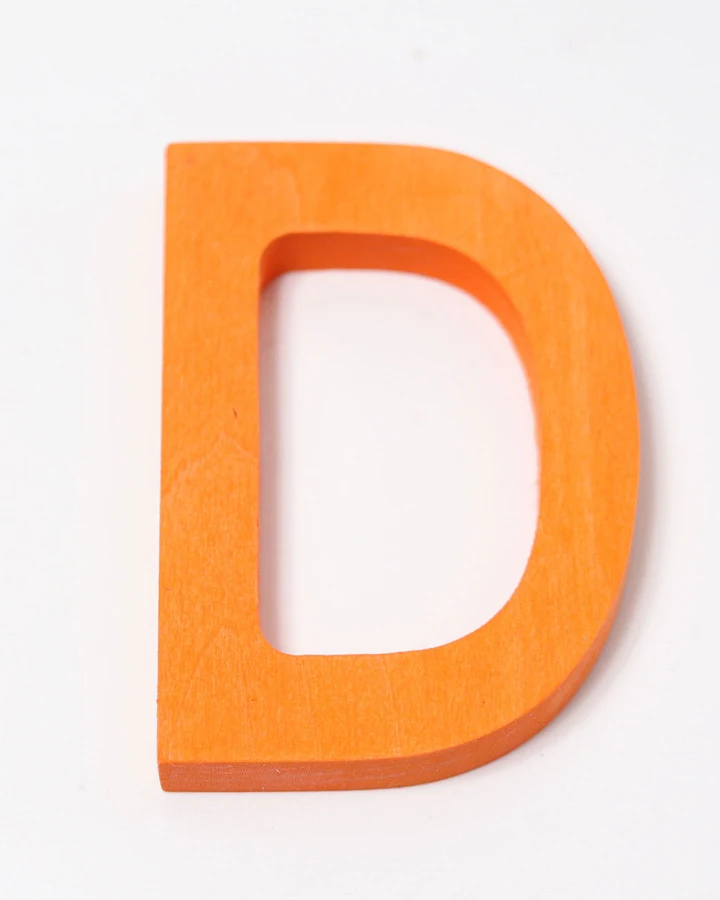 Grimms - Holzbuchstabe Schulschrift D