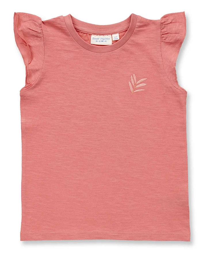 Sense Organics - Top mit Rüschenarm peach
