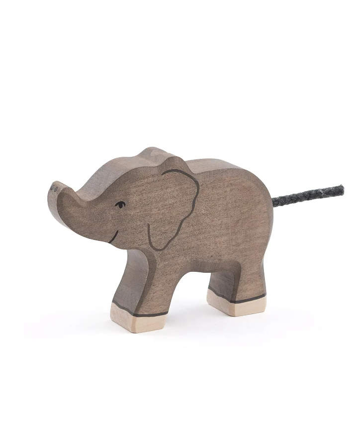 Holztiger - Holztier Elefant Rüssel hoch klein