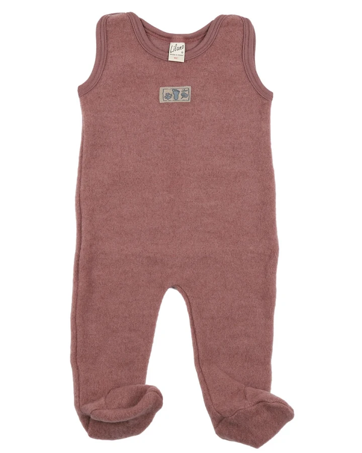 Produktseite: Lilano - Strampler Wollfrottee mauve
