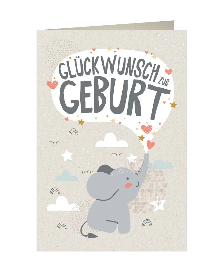 Skorpion - Geburtskarte "Elefant"